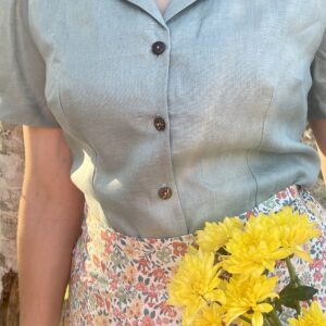 Linen Blouse Sage