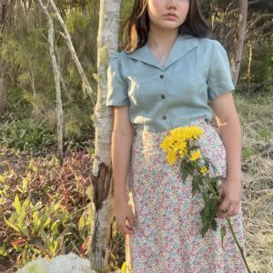 Linen Blouse Sage